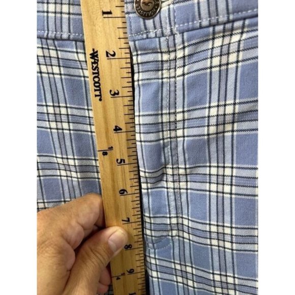 Hollister Pants Womens Medium Blue Plaid StretchChino Casual‎ Ladies 28x27. - Picture 7 of 10